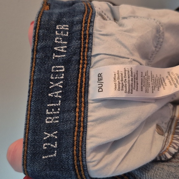 DU/ER Mens L2X Taper Jeans Medium Wash 34x30 - Picture 9 of 12